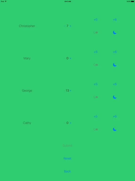 Captures d'écran de Hearts Scoreboard - Keep Track of your Hearts Scores! iPad 