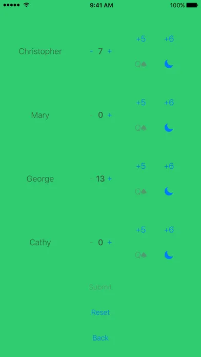 Captures d'écran de Hearts Scoreboard - Keep Track of your Hearts Scores!