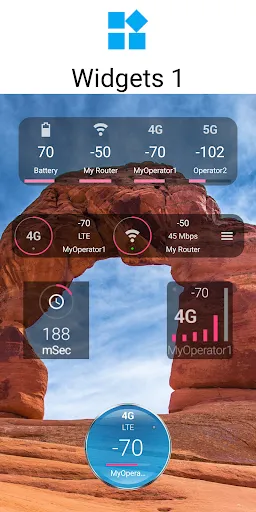 Capturas de tela do Signal Strength