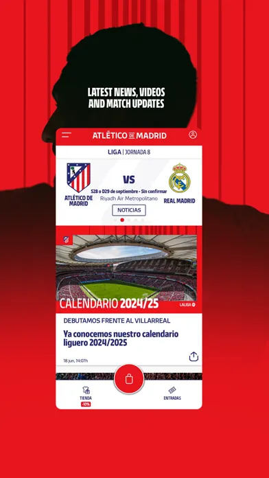 Capturas de tela do Atlético de Madrid