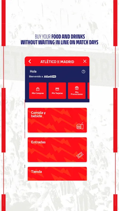 Capturas de tela do Atlético de Madrid
