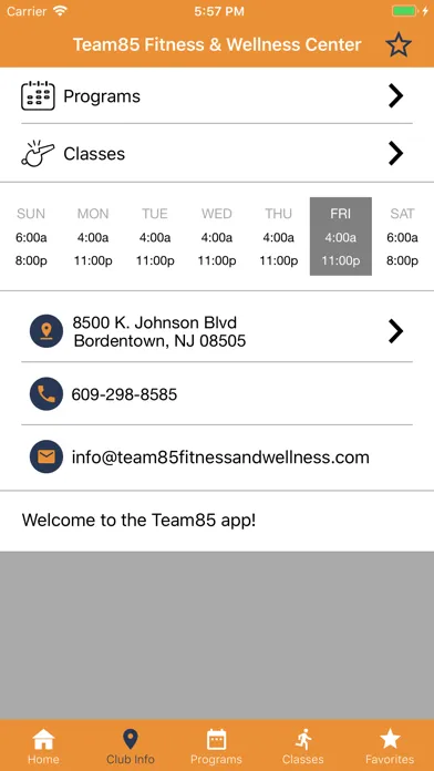 Capturas de pantalla de Team85 Fitness & Wellness
