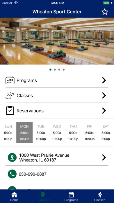 Ảnh chụp màn hình của Wheaton Sport Center