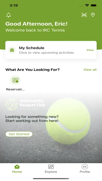 ภาพหน้าจอของ IRC Tennis