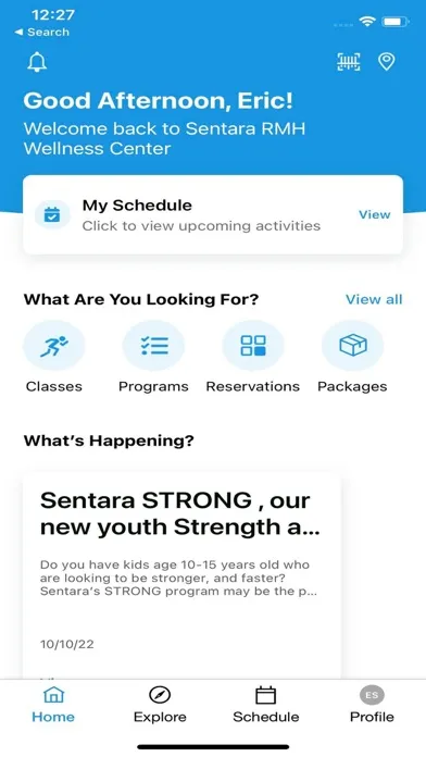 Tangkapan skrin Sentara RMH Wellness Center