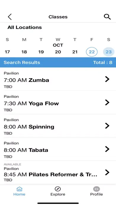 Screenshot di TriHealth Fitness Centers