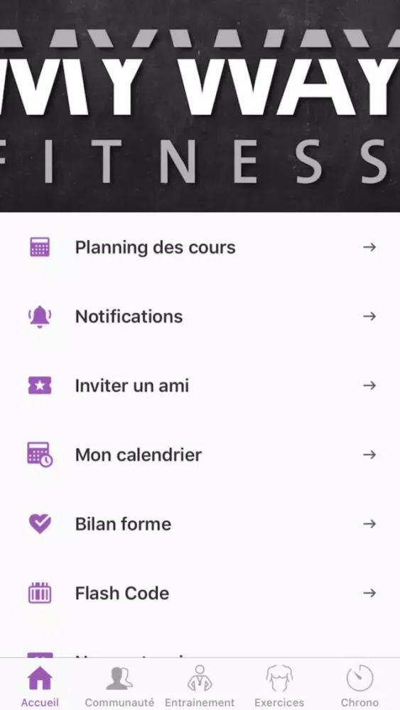 MYWAY FITNESS Valence Ekran Görüntüleri