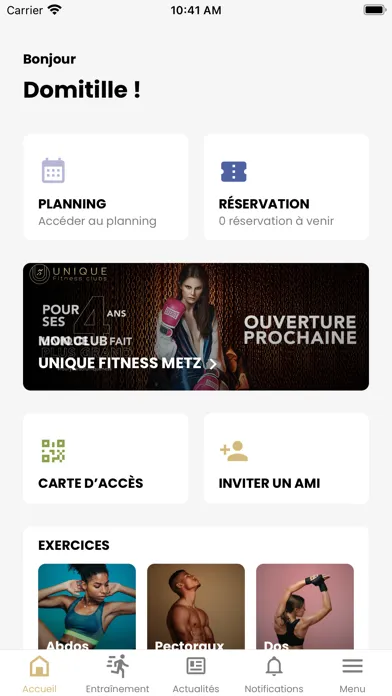 Ảnh chụp màn hình của Unique Fitness Clubs