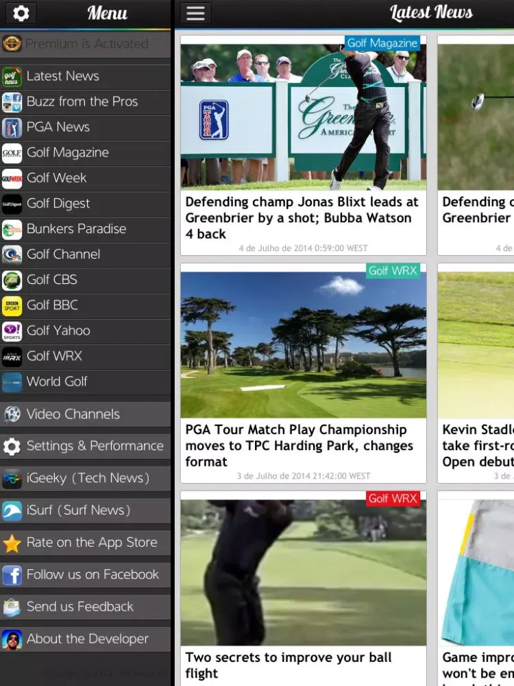 تصاویر Golf News Pro iPad 