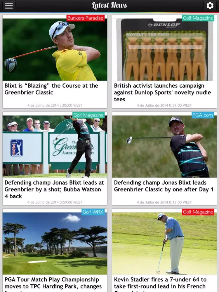 تصاویر Golf News Pro iPad 