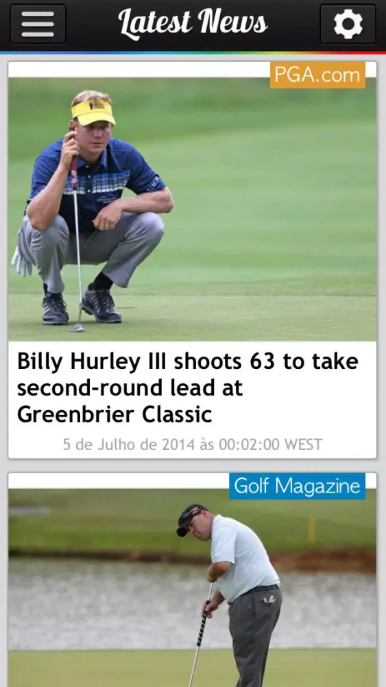 تصاویر Golf News Pro