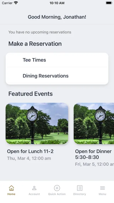 Captures d'écran de Glen Flora Country Club