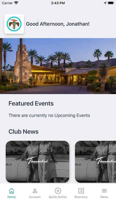 Capturas de tela do Thunderbird Country Club