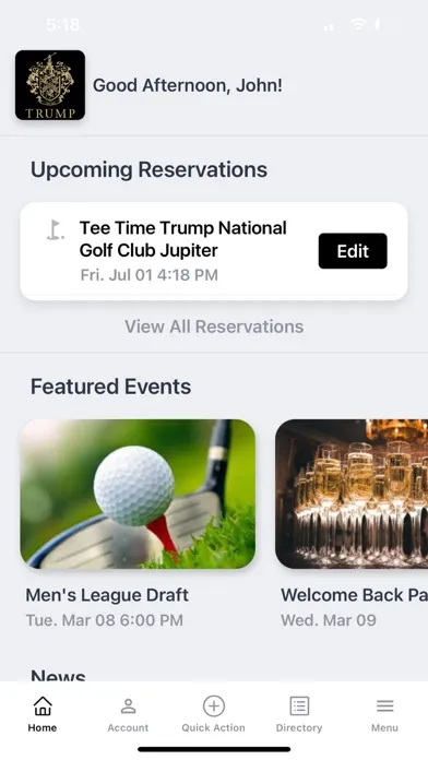 Capturas de tela do Trump Golf Jupiter