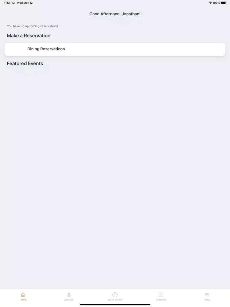 Dining Club Rockefeller Center iPad 應用截圖