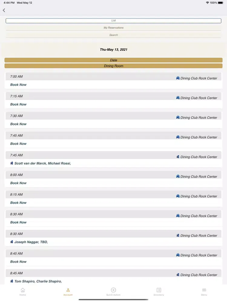 Dining Club Rockefeller Center iPad 應用截圖