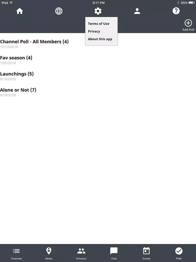 Tangkapan skrin SIR Miwok Branch #134 iPad 