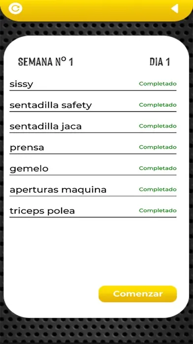 Capturas de pantalla de club fitness Entrenamientos