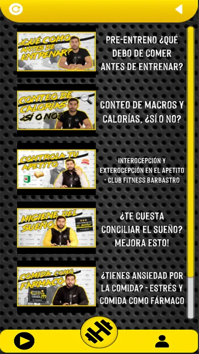 Capturas de pantalla de club fitness Entrenamientos