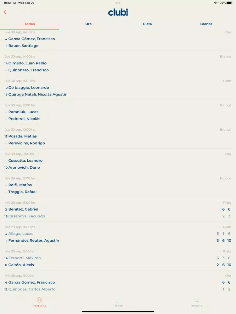 Screenshot di Clubi iPad 