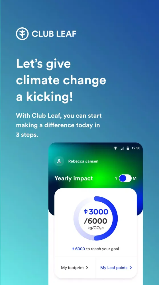 Tangkapan skrin Club Leaf: take climate action