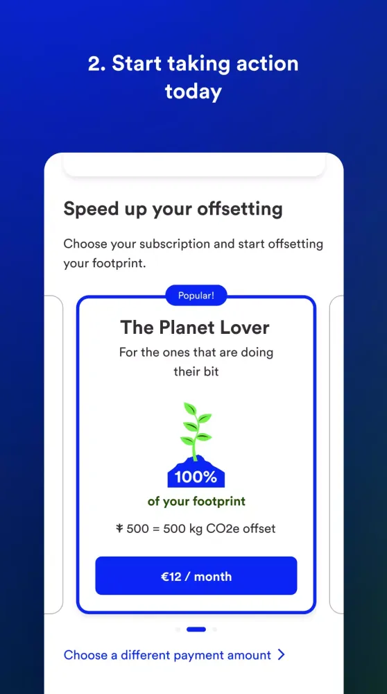 Tangkapan skrin Club Leaf: take climate action