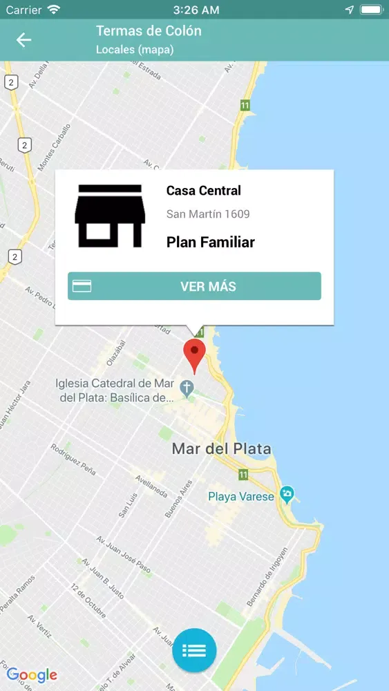 Tangkapan skrin Termas de Colón