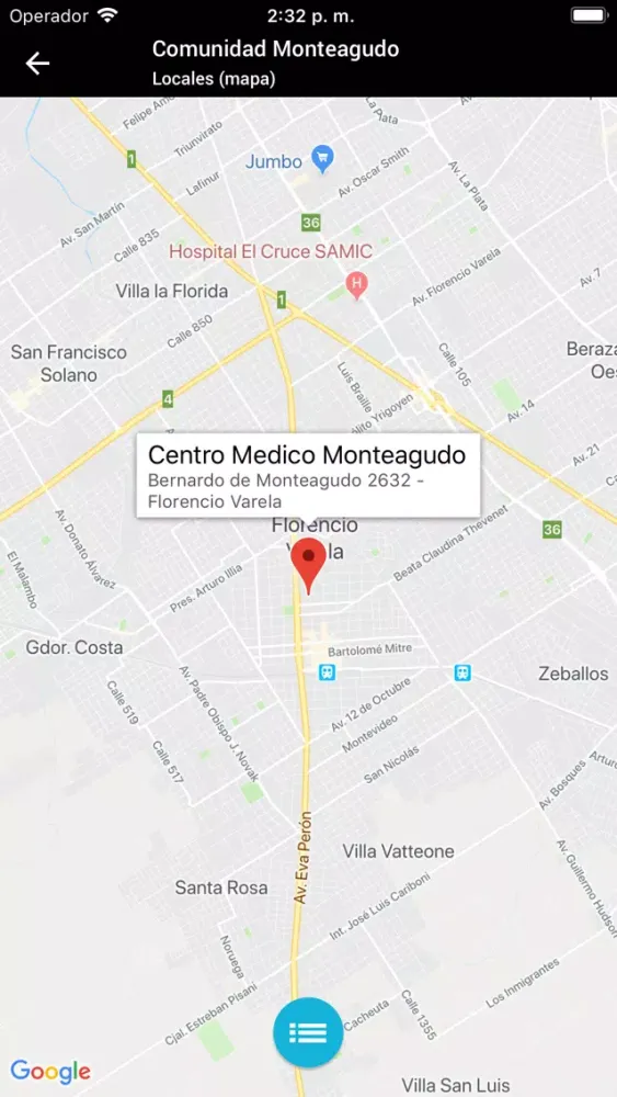 Tangkapan layar Comunidad Monteagudo