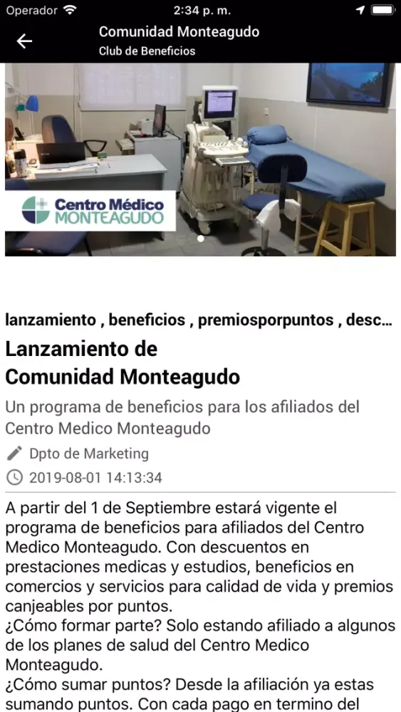 Tangkapan layar Comunidad Monteagudo