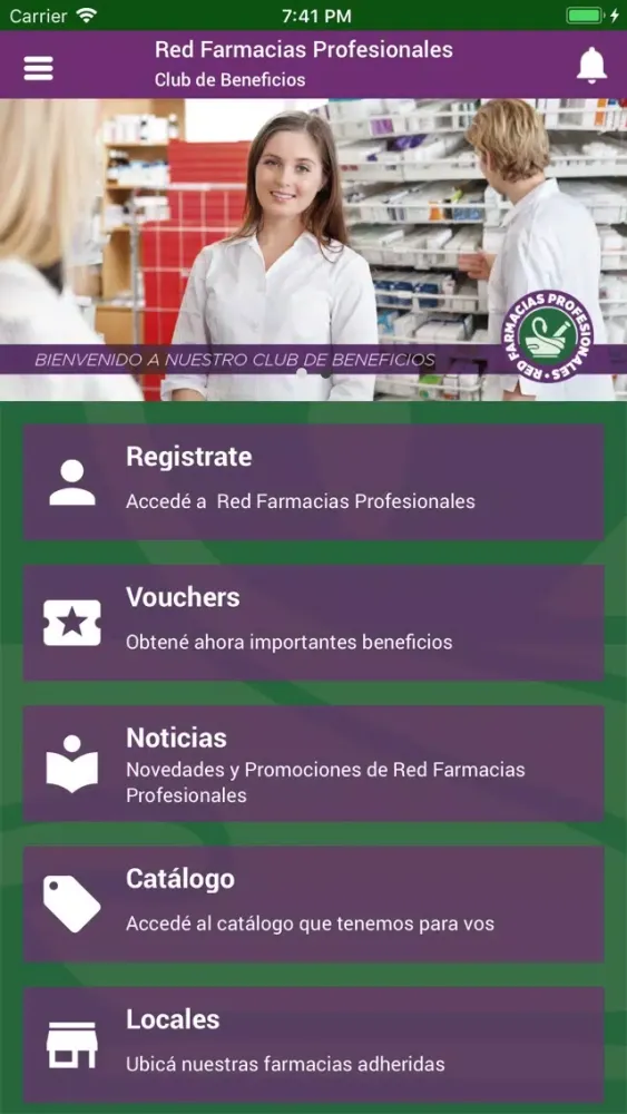 Zrzuty ekranu Red Farmacias Profesionales