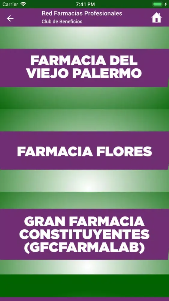 Zrzuty ekranu Red Farmacias Profesionales