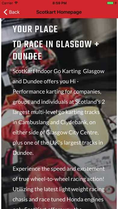 Tangkapan layar ScotKart Indoor Kart Dundee