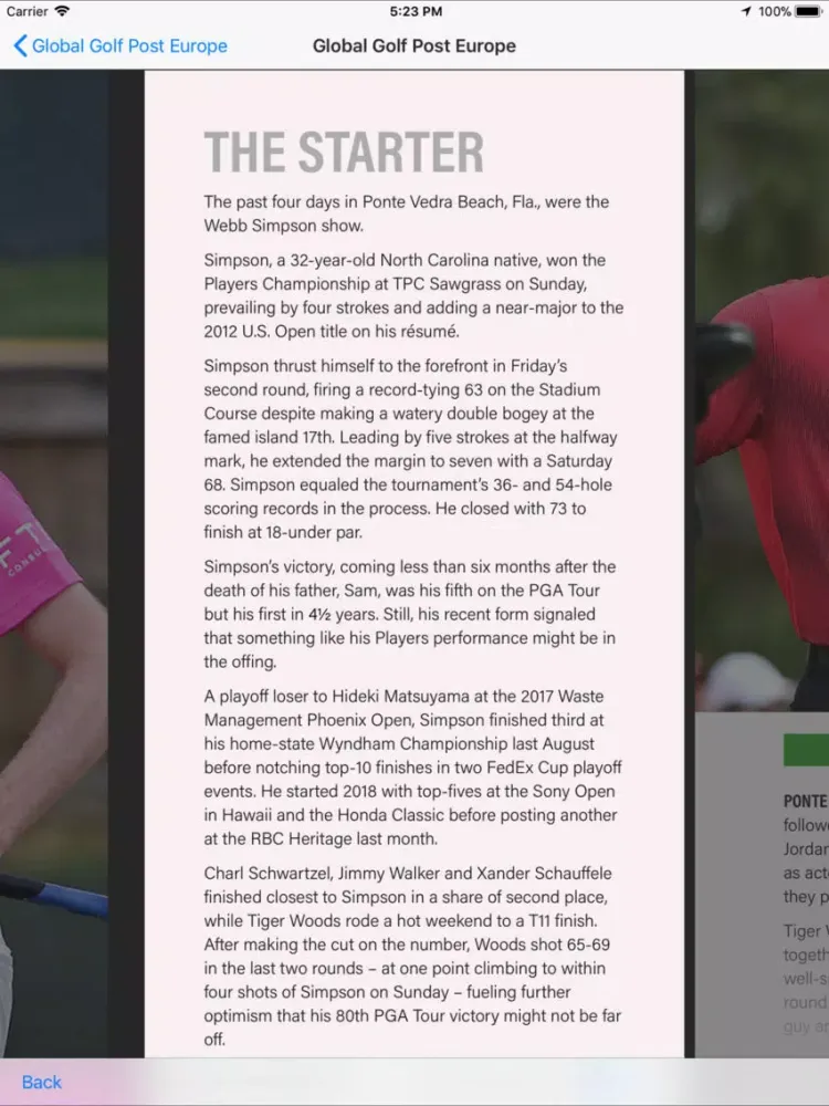 Скриншоты Global Golf Post (Intl.) iPad 