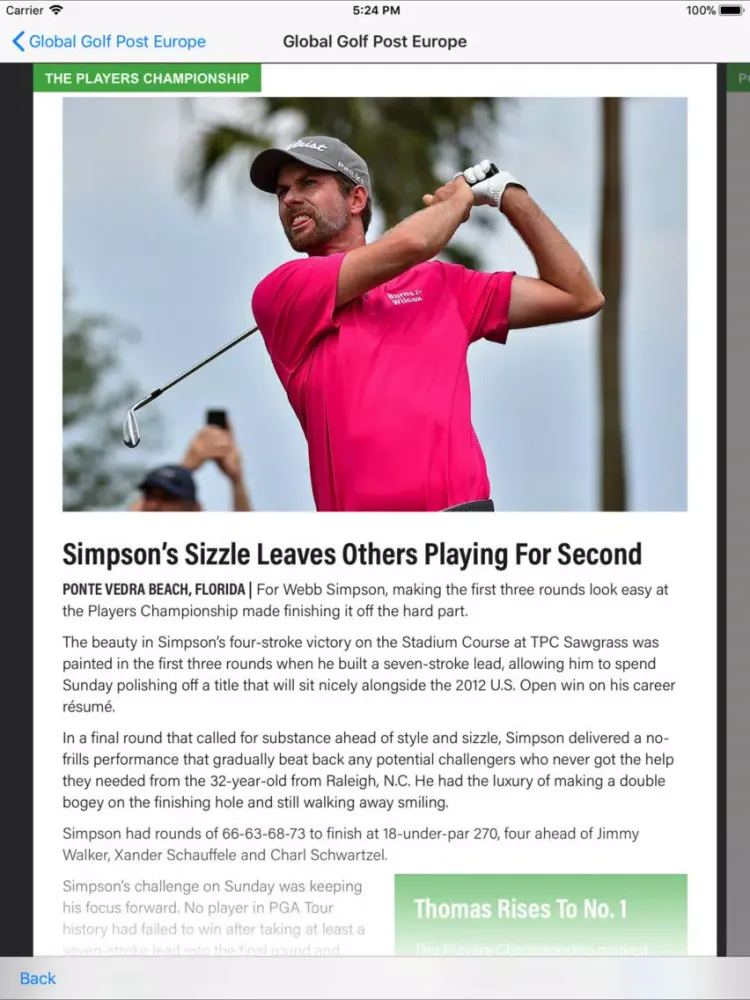 Скриншоты Global Golf Post (Intl.) iPad 