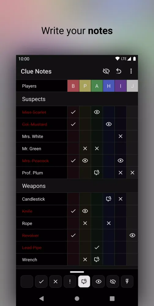 Capturas de pantalla de Clue Notes