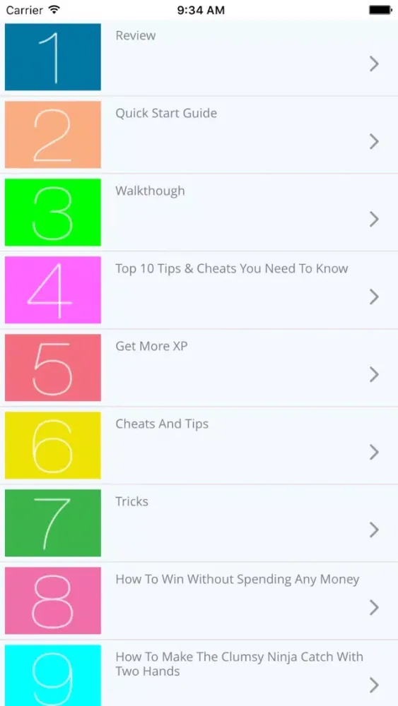 Tangkapan layar Guide for Clumsy Ninja - Learning for Clumsy Ninja