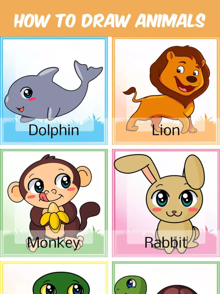 Screenshot di How to Draw Cute Animals iPad 