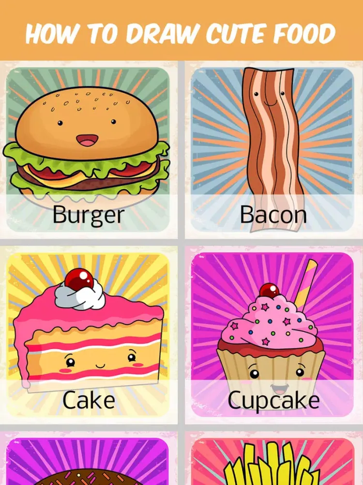 How to Draw Cute Food iPad 应用截图