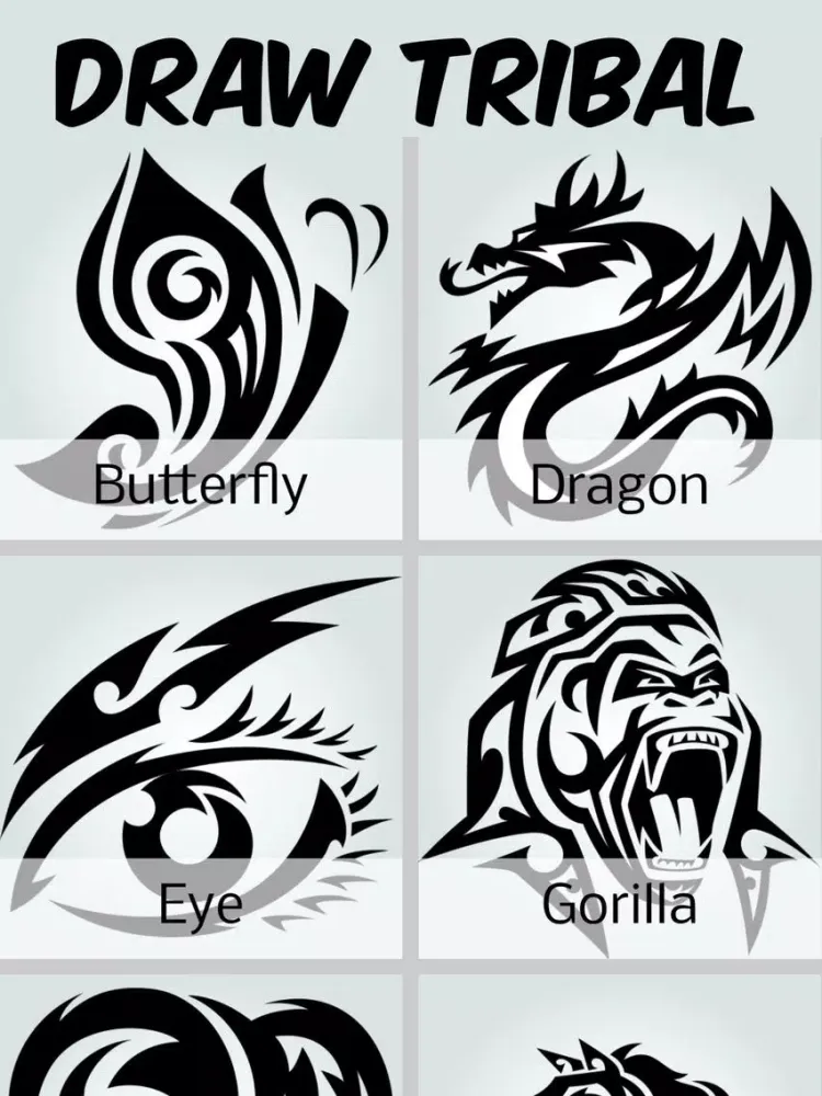 How to Draw Tribal Tattoo iPad  Screenshots