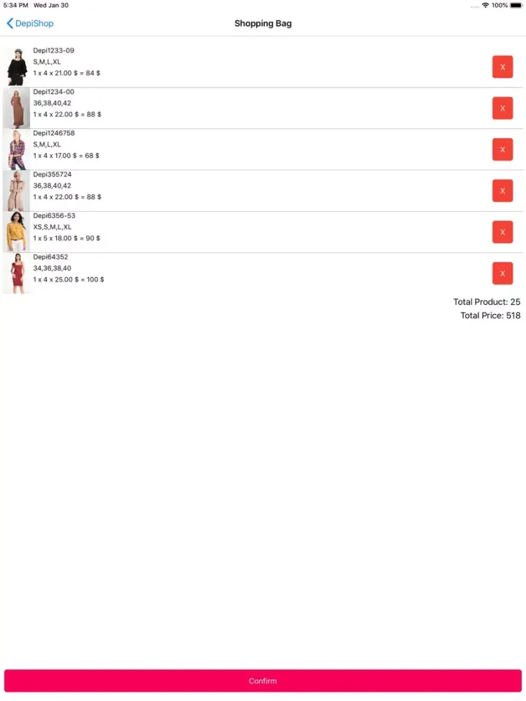 Depi Shop iPad 应用截图