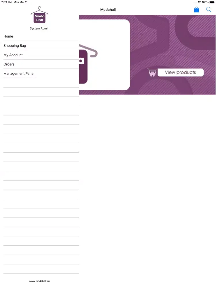 Скриншоты Modahall iPad 