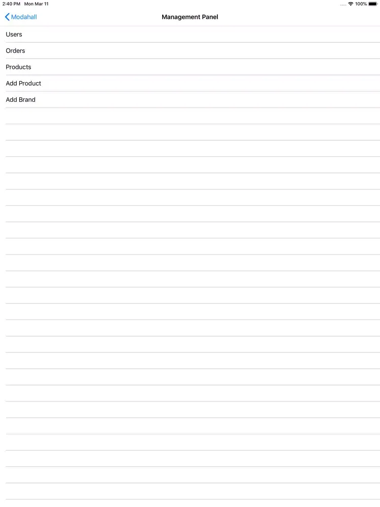 Скриншоты Modahall iPad 