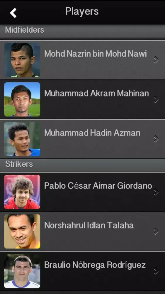 ภาพหน้าจอของ Johor Darul Takzim Unofficial Fans App