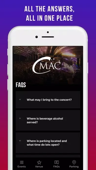 Captures d'écran de CMAC - Concerts & Events