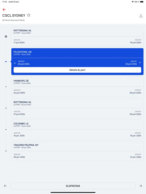 CMA CGM iPad 应用截图