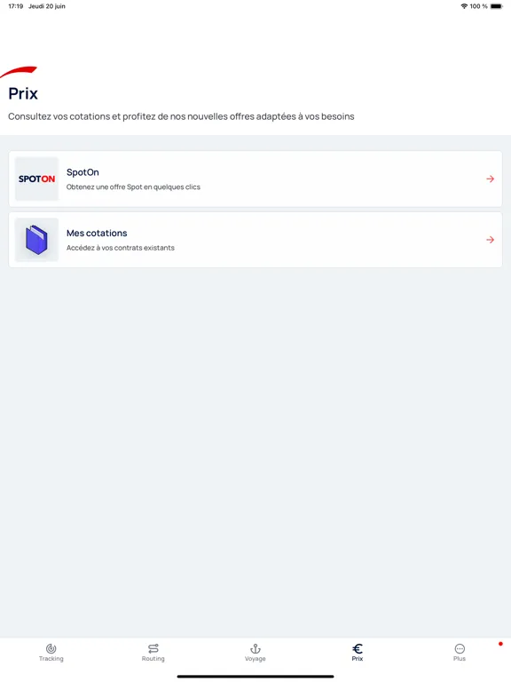 CMA CGM iPad 应用截图