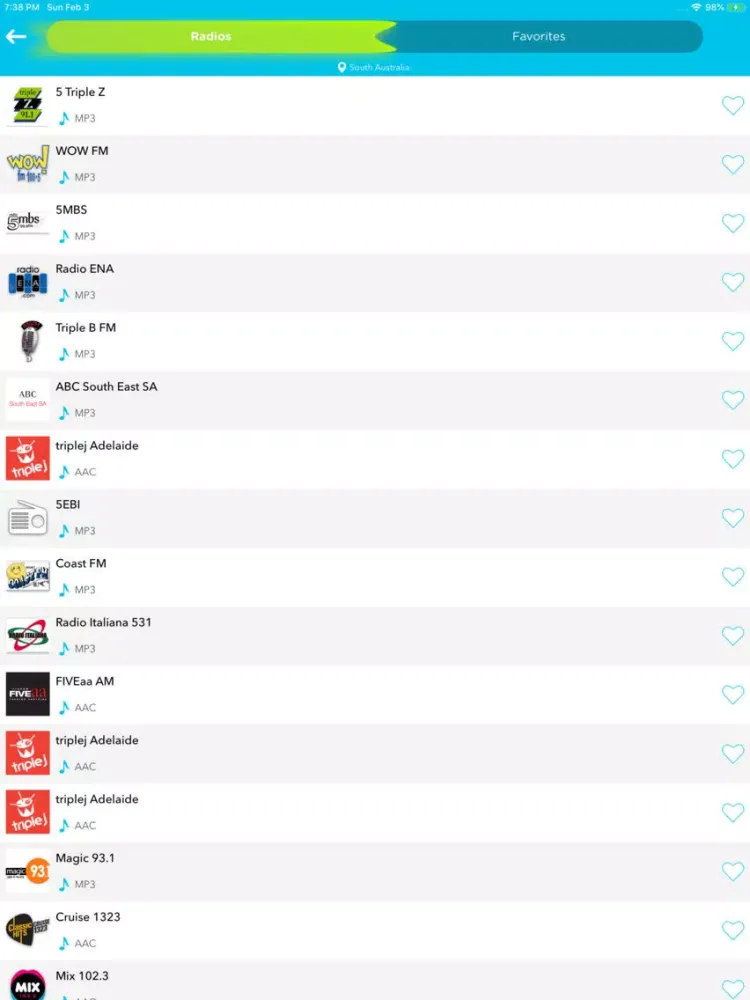 Capturas de pantalla de Radio Australia: Autralian FM iPad 