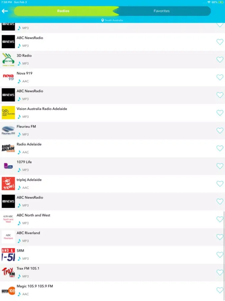 Capturas de pantalla de Radio Australia: Autralian FM iPad 