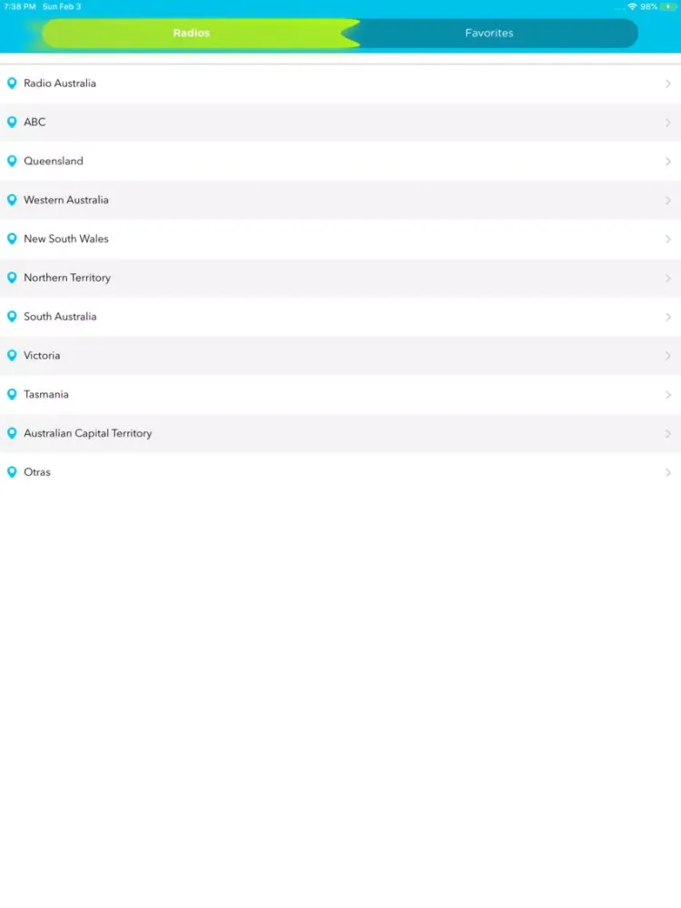 Capturas de pantalla de Radio Australia: Autralian FM iPad 
