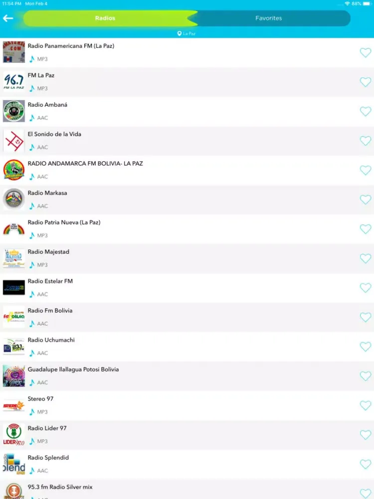 Radios Bolivia iPad  स्क्रीनशॉट